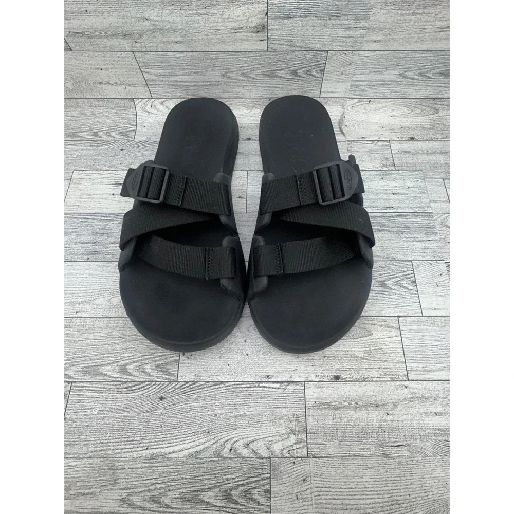 Chaco Chillos Slide Sandals Black Adjustable Z-Strap Sport Recovery Men Sz 10